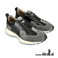 【Waltz】舒適 皮質拼接 運動鞋 休閒鞋(522042-02 華爾滋皮鞋)
