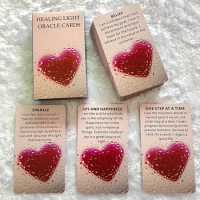 Tarot Deck Healing Light Affirmation Oracle Cards Clarity Prophecy Divination Taro 12x7cm 55-Cards Fortune Telling Keywords Toro