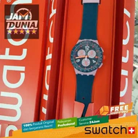 JAM PRIA SWATCH CHRONO ORIGINAL RUBBER GREEN SOFT PURPLE SWATCH SUSP400 SWATCH SUSP 400 SWATCH MOMEN