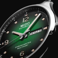 MIDO美度 Multifort 先鋒M天文台認證腕錶 黑綠漸變面42㎜ 官方授權M6 (M0384311109700)