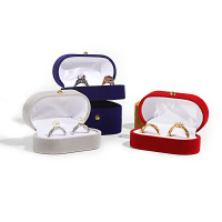 Velvet Small Jewelry Box Ring Pair Ring Box Jewelry Packaging Box Gold Buckle Jewelry Box Earrings E