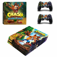 Crash Bandicoot Game PS4 Pro Skin Sticker Decal Cover For PS4 Pro Console &amp; Controller Skins Vinyl Accessory