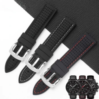For Seiko Armani Mido Tissot Casio Universal Men Watch Strap Waterproof Sweat-Proof Breathable Silicone 20 22 24mm Watchband