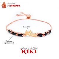 Gelang Tali Serut Kombinasi Emas Mas Asli Niki J5 Ismoyo
