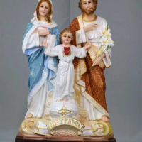 40CM tall # HOME Church TOP Religious Catholicism Christianism Holy Family Child Jesus the Virgin Mary Saint Joseph art statue