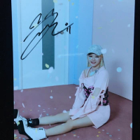 signed TWICE Yoo JungYeon autographed photo 5*7 collection gifts 122021