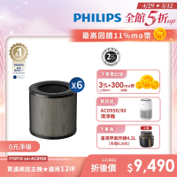 Philips 飛利浦 買濾網送主機(AC0950)★奈米級勁護濾網-FY0910 6入(適用型號: AC0950)