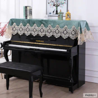 European Velvet Embroidered Piano Cover Table Cloth Dust Proof Cover Piano Towel Water-soluble Lace Flower