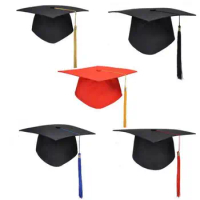 School Graduation Party Tassels Cap Mortarboard University Bachelors Master Doctor Academic Hat 50PCS SN1916