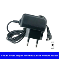 6V 0.5A 500MA AC DC Power Supply Adapter Charger For OMRON I-C10 M4-I M2 M3 M5-I M7 M10 M6 Comfort M6W Blood Pressure Monitor