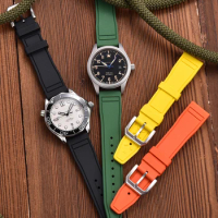 High Quality Quick Release FKM 20mm 21mm 22mm Watch Strap Diving Waterproof Fluoro Rubber Watchbands