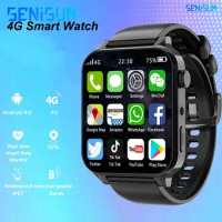 4G Smart Watch 1.99inch Screen Men Google play APP Heart Rate Monitor Watch Sport Fitness GPS WIFI Smartwatch For Apple Android