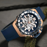 Evans Jayden Jam Tangan Pria 9630 Rubber Automatic Silicon Kaca Sapphire Chronograph Water Resistant