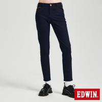 EDWIN 東京紅360°迦績彈力機能錐形牛仔褲-女-原藍色