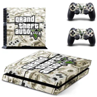 Game Grand Theft Auto V GTA 5 PS4 Skin Sticker Decal For Sony PlayStation 4 Console and 2 Controllers PS4 Skin Sticker Vinyl