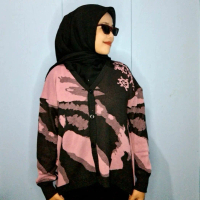 CARDIGAN WANITA MOTIF ABSTRAK / Fashion Wanita Terbaru / Cardigan Wanita Trendy Baju Panjang Knitwea