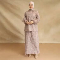 Lozy Hijab - Floure Embroidery Set (One Set Raya Blouse Skirt Bahan Katun Bordir) Old Rose S6