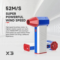 X3 PRO Violent Air Blower Handheld Mini Turbo Jet Fan Brushless Motor 130,000 RPM Wind Speed 52m/s Industrial Duct Fan