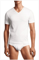美國百分百【全新真品】Calvin Klein CK 男 內衣 短袖 圓領 V領 黑 三件組 L號