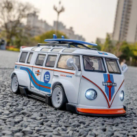 (R284B) Miniatur T1 VW Combi Modifikasi Diecast Alloy Scala 1:24 + Lampu Suara dan Pullback