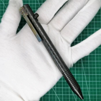 1 Piece Zirconium Alloy Bolt Pen with Titanium Pocket Clip