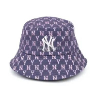 MLB NEW YORK YANKEES MONOGRAM CLASSIC BUCKET HAT NAVY PINK (100% AUTHENTIC)