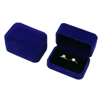 DEWEKA Kotak Cincin Couple / Tempat Cincin / ring box Beludru Bisa 2 cincin biru merah ungu pink bir