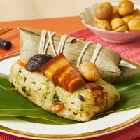 【台南遠東香格里拉飯店】無錫燒肉粽禮盒-4入X2盒(180g*4顆/盒/2盒/端午節肉粽．賞星鮮嚴選)
