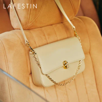 LA FESTIN Designer Handbag 2022 New Fashion One-shoulder Messenger Retro Leather Chain Small Square Bag Original Women Brand