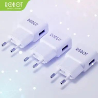Batok Kepala Charger ROBOT RT-K4S USB 1A – Charger HP & Smartwatch Original Putih
