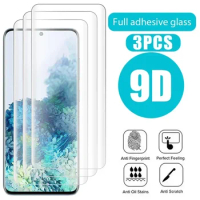 3PCS Curved Tempered Glass For Samsung S23 S22 S21 S20 Ultra Plus S10 S9 Screen Protector For Samsung Note 20 Ultra 10 Plus 9