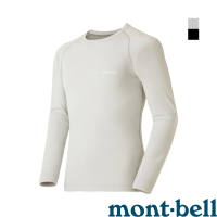 mont bell Z-L M. W. R-Neck Shirt 男款長袖內衣 黑 淺灰 1107704