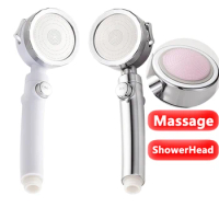 Massage Rain Shower Bathroom Adjustable Shower Head High Pressure Showerhead Pressurized Filter For Water Nozzle 3 Modes Sprayer