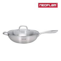 【NEOFLAM】不銹鋼316炒鍋32cm(含玻璃蓋)