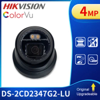 Hikvision 4MP Black White ColorVu Camera DS-2CD2347G2-LU Color Night Vision POE CCTV Camera Built-in Microphone