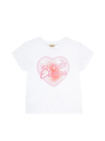 เสื้อยืดผู้หญิงแขนสั้น Kloset & Etcetera Heartbeat สีขาว