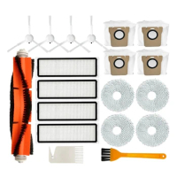 Sweeping Robot Main Side Brush Hepa Filter Dust Bag Mop Spare Parts Kit For Xiaomi Robot Vacuum L10S Ultra X10+ X10 Plus B101GL