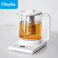 Olayks 1.5L Electric Kettle Mini Health Pot Portable 220V Home Kitchen Appliance For Stewing Desserts Small Electric Cooking Pot