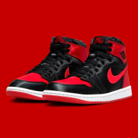 【NIKE 耐吉】休閒鞋 Air Jordan 1 High OG Satin Bred W 黑紅 緞面 女鞋 FD4810-061