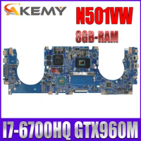 N501VW Laptop Motherboard For ASUS ROG G501VW UX501VW N501V G501V Mainboard With I7-6700HQ CPU GTX960M 8GB-RAM 100% Working Well