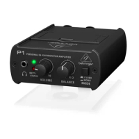BEHRINGER POWERPLAY P1 In-Ear Monitor Amplifier High power and "drummer proof" headphones output