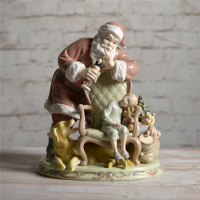 LLADRO Original Single Hand Painted Porcelain Figures Santa Claus And Boy Spain Elegant Ceramic Decoration Christmas Gift
