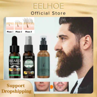 Fast Beard Growth Spray for Men Nourishing Moisturizing Moustache Growth Enhancer Beard Growing Oil Anti Hair Loss Care Spray