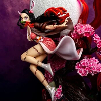 31cm Pvc Hot Demon Slayer Anime Figure Kamado Nezuko Gk Statue Adult Demon Action Model Collectible Children's Toys Gift