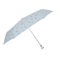 小禮堂 史努比  抗UV造型柄折疊雨傘《淡綠.坐屋頂》折傘.雨具