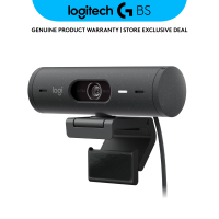 Logitech Brio 500 Full HD webcam with auto light correction, auto-framing, Show Mode, dual noise red