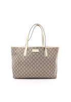 Gucci 二奢 Pre-loved Gucci GG Supreme Shoulder bag tote bag PVC leather beige off white