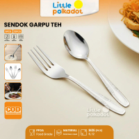 【Littlepolkadot】Sendok Teh, Garpu isi 12 Pcs Sendok Garpu Set Stainless Steel Garpu Makan Sendok Mak