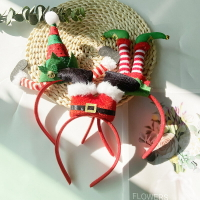 腳腳髮箍 聖誕老人倒立 小精靈 聖誕節 裝飾 聖誕老公公腳 聖誕帽 聖誕交換禮物 聖誕派對 聖誕髮箍