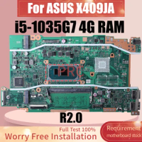 For ASUS X409JA Laptop Motherboard R2.0 SRGKG i5-1035G7 4G RAM Notebook Mainboard